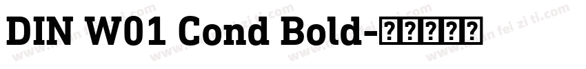 DIN W01 Cond Bold字体转换